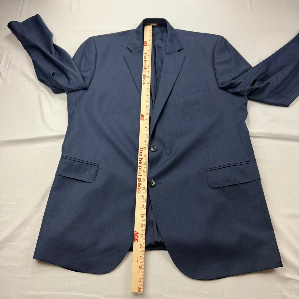 Peter Millar Blazer Mens 48T‎ Blue 100% Wool 2 Button Tailored Suit Jacket